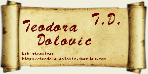 Teodora Dolović vizit kartica